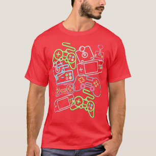 Styr alla Sak Video Game Controller 80s S T Shirt