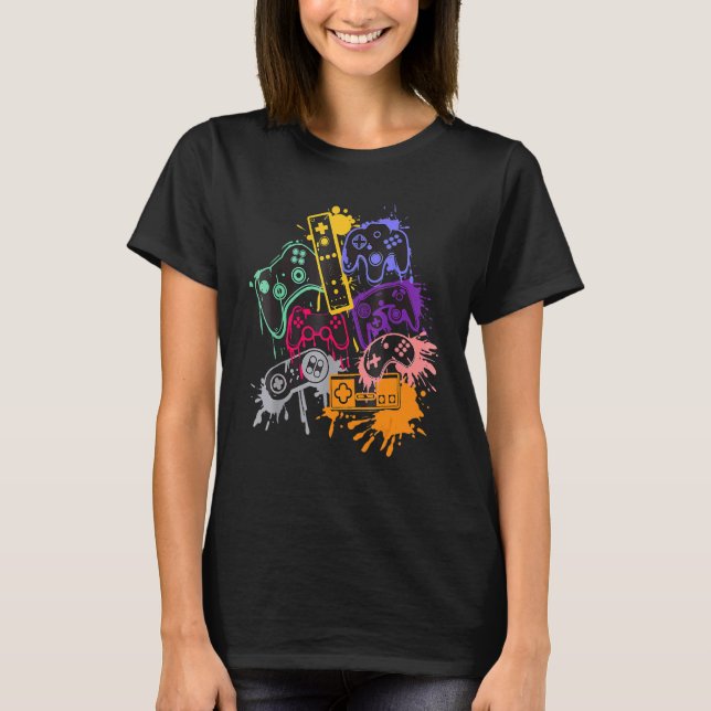 Styr Alla Saker TV-spelskontroll 1 T Shirt (Framsida)
