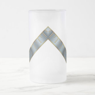 Styra av logen frostat ölglas