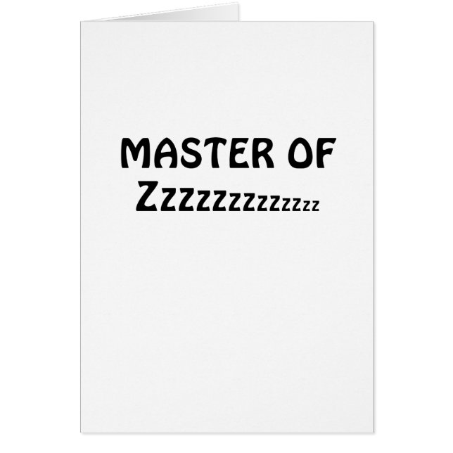 Styra av Zzzzzz Hälsningskort (Framsidan)