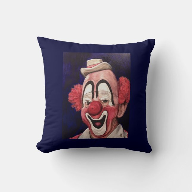 Styra den clownLou Jacobs dekorativ kudde (Framsida)