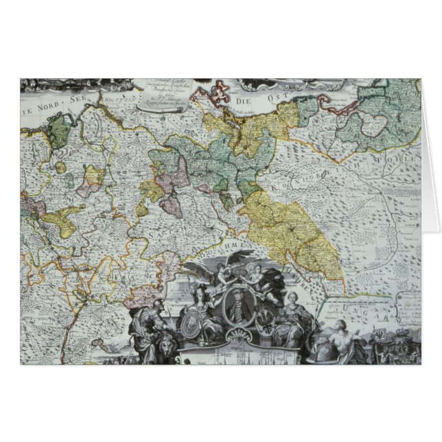 Styra lakan av den Prussian härskare Hälsningskort (Framsidan Horizontal)