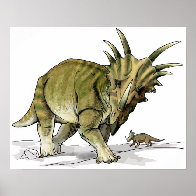 Styracosaurus - Cretacous Dinosaur Poster (Framsidan)