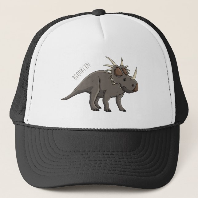 Styracosaurus-illustration av tecknaden keps (Framsida)