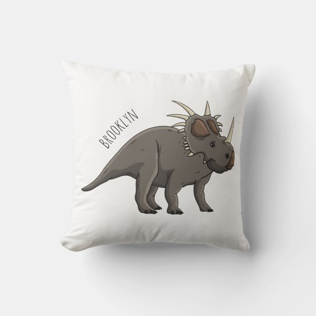 Styracosaurus-illustration av tecknaden kudde (Framsida)