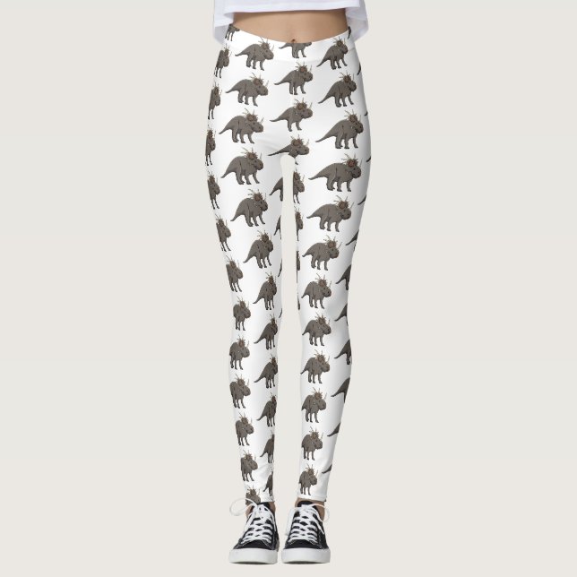 Styracosaurus-illustration av tecknaden leggings (Framsida)