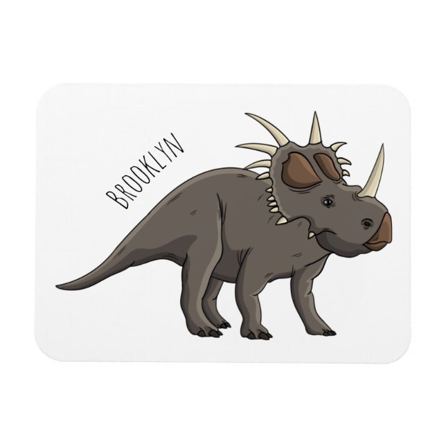 Styracosaurus-illustration av tecknaden magnet (Horisontell)