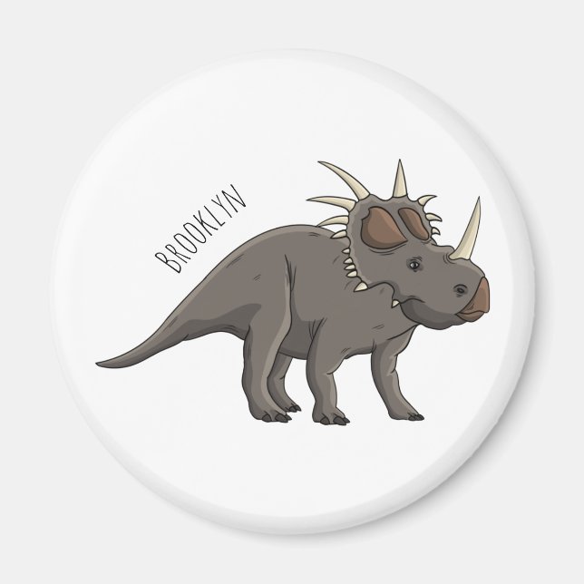 Styracosaurus-illustration av tecknaden magnet (Framsidan)