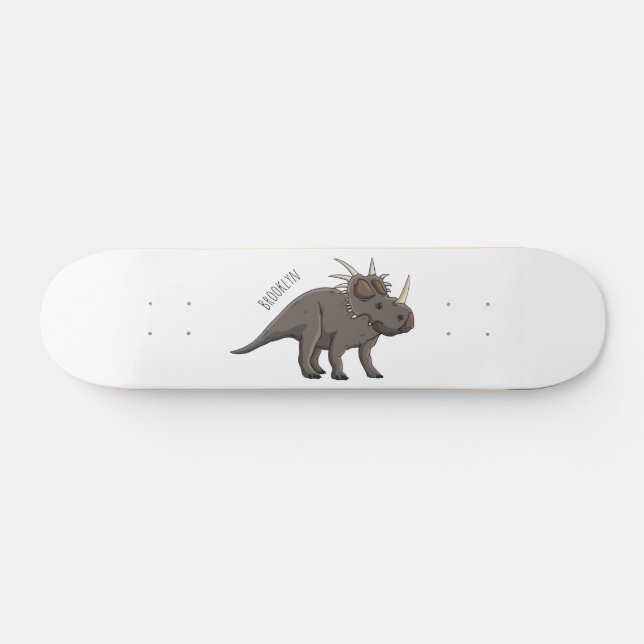 Styracosaurus-illustration av tecknaden mini skateboard bräda 18,5 cm (Horz)