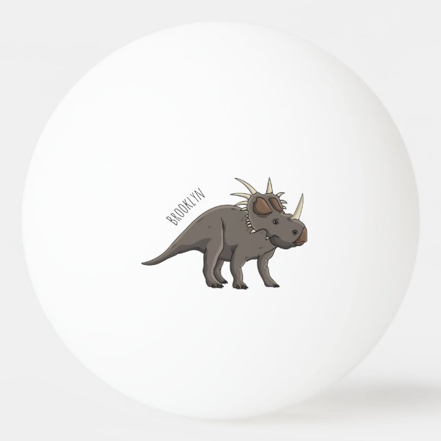 Styracosaurus-illustration av tecknaden pingisboll (Framsidan)