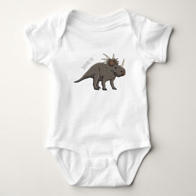 Styracosaurus-illustration av tecknaden t shirt (Framsida)