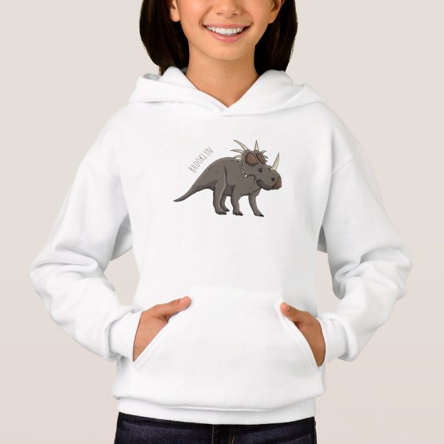 Styracosaurus-illustration av tecknaden t shirt (Framsida)