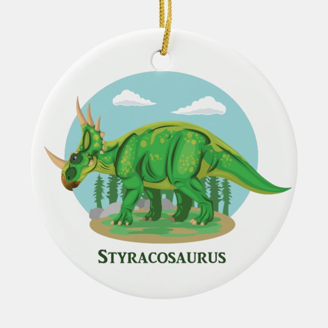 Styracosaurus Julgransprydnad Keramik (Framsidan)