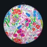 Styrbok för färglösa vattenfärger blommor mönster darttavla<br><div class="desc">Färgblommor med rött färgämne mönster</div>