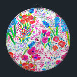 Styrbok för färglösa vattenfärger blommor mönster darttavla<br><div class="desc">Färgblommor med rött färgämne mönster</div>