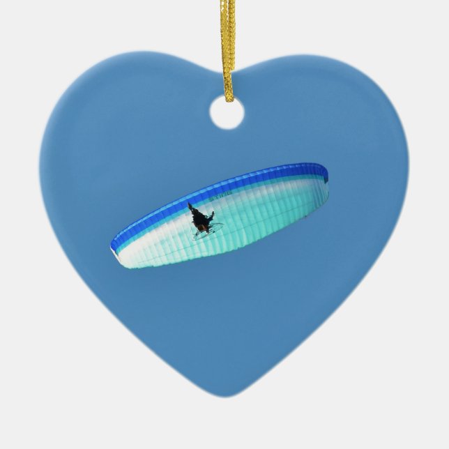 Styrd paraglider julgransprydnad keramik (Framsidan)