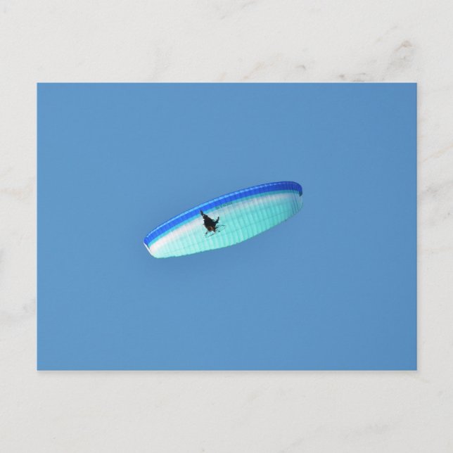 Styrd paraglider vykort (Framsida)