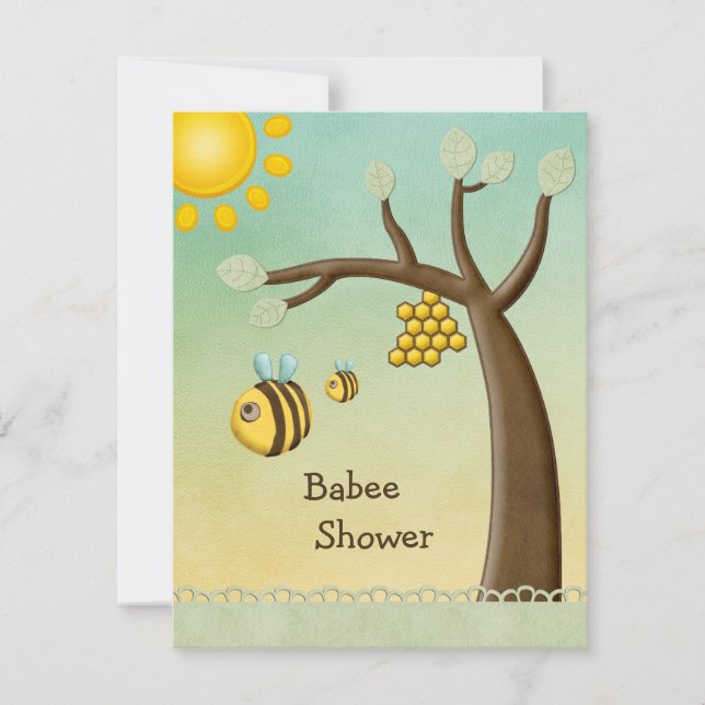 Styrda bin, Träd och kupabusslor Inbjudningar (Framsida)