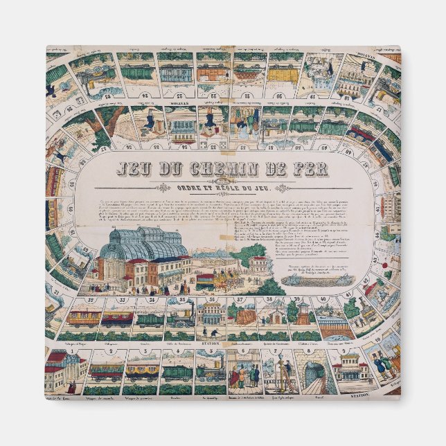 Styrelse för ett järnvägsspel, 1850 magnet (Framsidan)