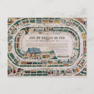 Styrelse för ett järnvägsspel, 1850 vykort
