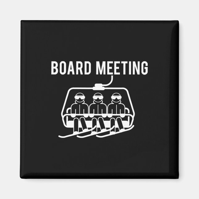Styrelsemöten - Wintersport Älskare Snowboarding S Magnet (Framsidan)