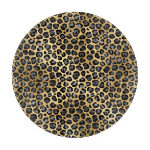 STYRELSEN FÖR abstrakt LEOPARD GULD TRAY