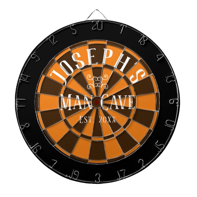 Styrelsen för eget namn för Man Cave Darttavla (Framsidan)