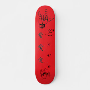 Styrelsen i Kärlek Skateboard Bräda 20 Cm