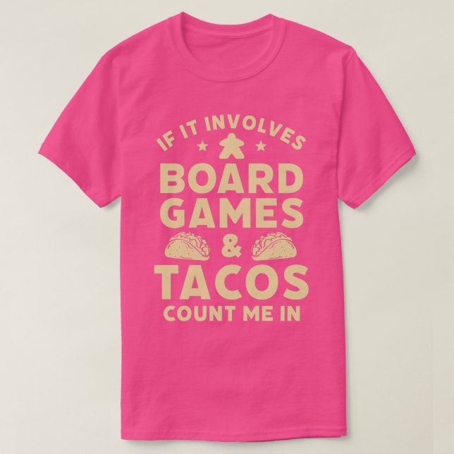 Styrelsesamtal och takos Funny Game Nght Host T Shirt (Design framsida)