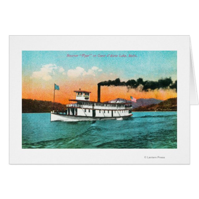 Styrflygarens utfällning på Sjö Hälsningskort (Framsidan Horizontal)