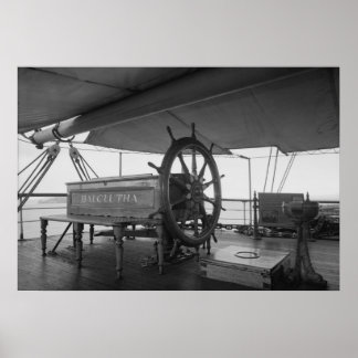 Styrhjul för segling av Frakt Poster