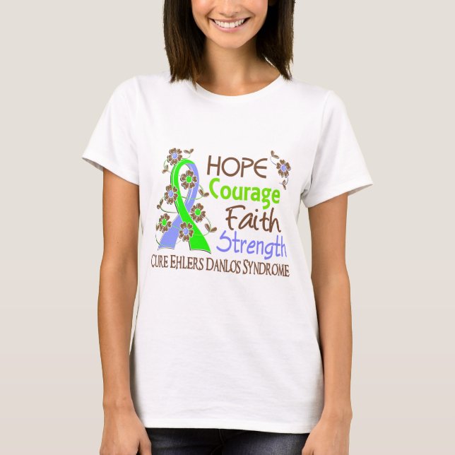 Styrka 3 EDS för hoppkuragetro T-shirt (Framsida)