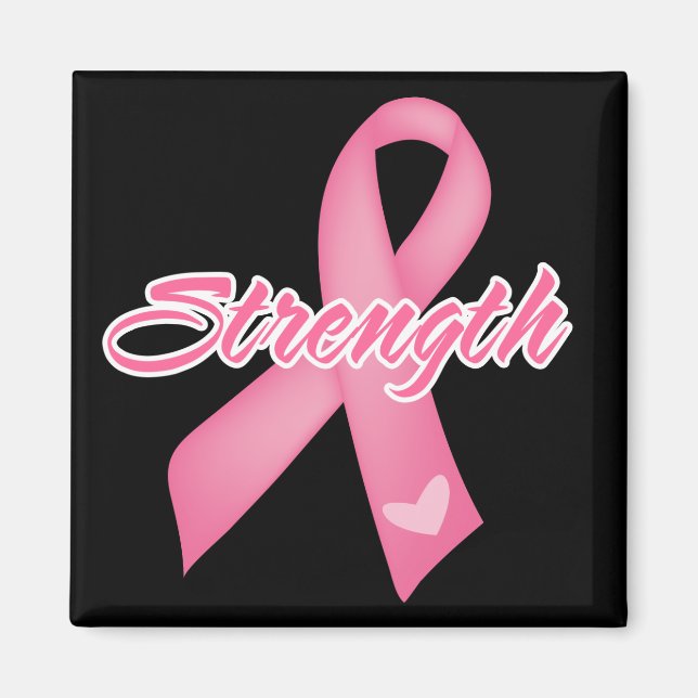 Styrka - bröstcancer magnet (Framsidan)