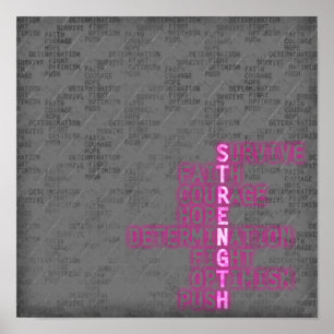 Styrka bröstcancermedvetenhetaffisch poster
