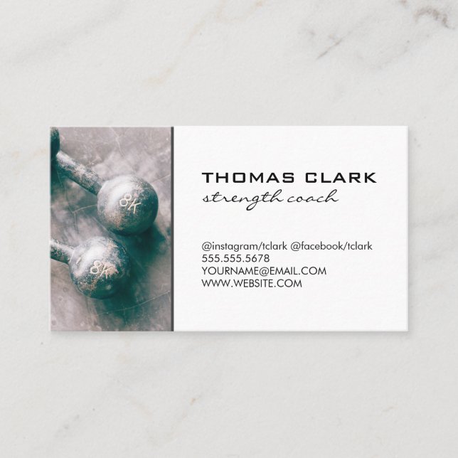 Styrka Coach Arm Flexing | Vikter Visitkort (Framsida)