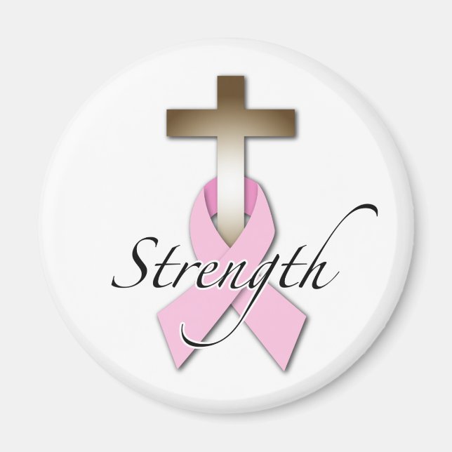 styrka för bröstcancermedvetenhet magnet (Framsidan)