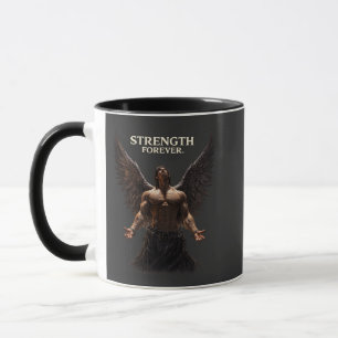 Styrka För Evigt Dark Angel Design – Motiverande Mugg