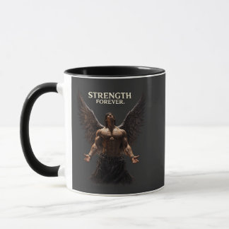 Styrka För Evigt Dark Angel Design – Motiverande Mugg
