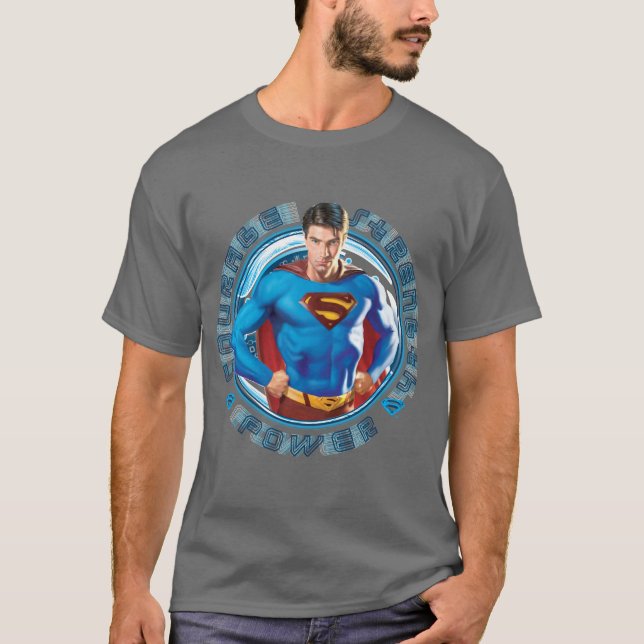 Styrka för superman-kurs t shirt (Framsida)