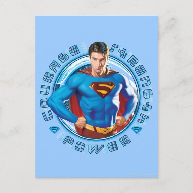 Styrka för superman-kurs vykort (Framsida)