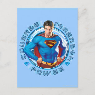 Styrka för superman-kurs vykort