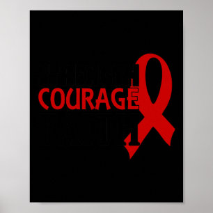 Styrka Förtroende Blood Cancer Hjärtsjukdom Poster
