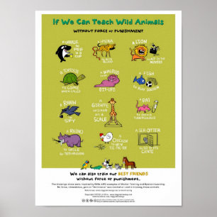 Styrka-Fri djur utbildningsaffisch (18" x24") Poster