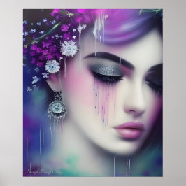 Styrka Genom Förändring AI Fantasy Digital Konst Poster