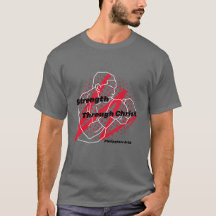 Styrka genom Kristus Kristna Idrottare T Shirt
