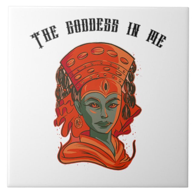 Styrka guddess art Andlig Feminine-styrka Kakelplatta (Framsidan)