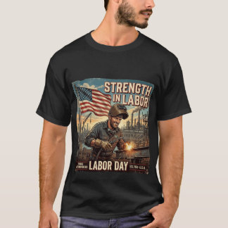 Styrka i Arbete - Amerikansk Arbetare Hyllning T Shirt