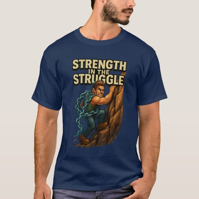 Styrka i kampen Motivational T-Shirt (Framsida)