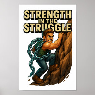 Styrka i kampen - utskrivbar DTF-överföring Poster
