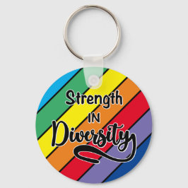 "Styrka i mångfald" - inklusion av regnbåge Nyckelring